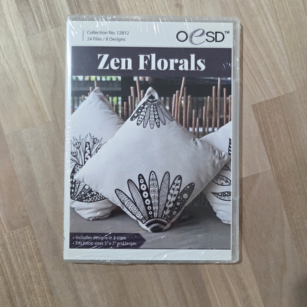 Zen Florals Embroidery Design Set